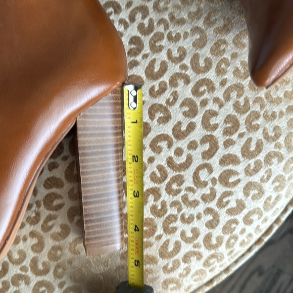Like new cognac faux leather chunky heel point toe Shoe Republic LA ankle boot - Picture 7 of 7